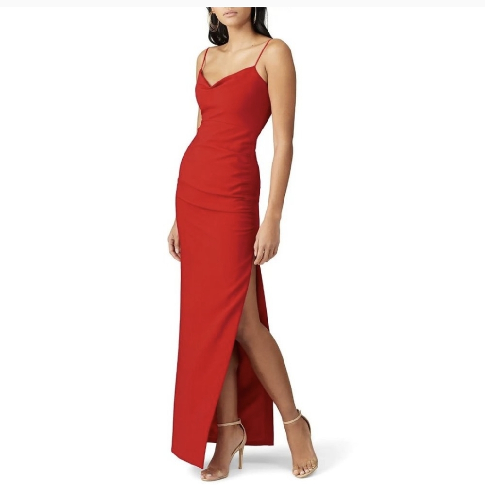 Likely Celinda Crepe Gown Red Womens Size 4